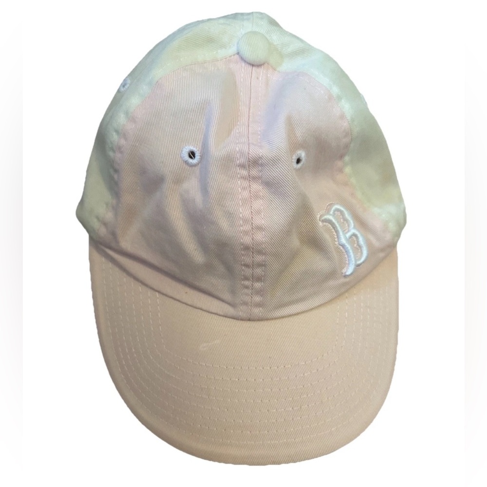 Pink And Pale Yellow Women’s Boston Red Sox Baseball Adjustable Hat Cap